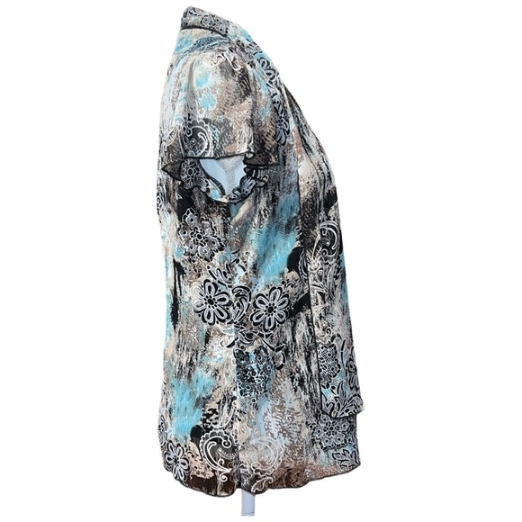 NWT - Sara Michelle - Paisley and Floral Blouse - Size Medium - Picture 4 of 8